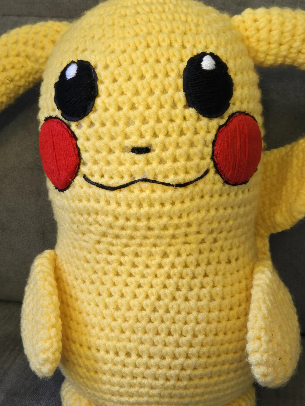 Handmade Yellow Crochet Pikachu Plush